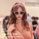 新款 凯旋门墨镜女CL40198小红书蔷薇粉色板材大脸显瘦uv400太阳镜