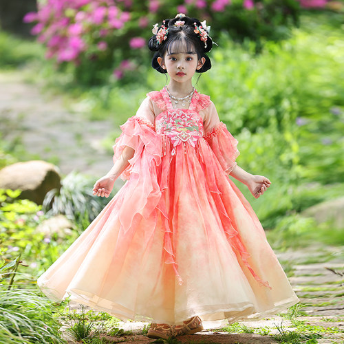 女童夏季汉服中国风古装古风儿童装2025新款夏装秋装中秋节幼儿园