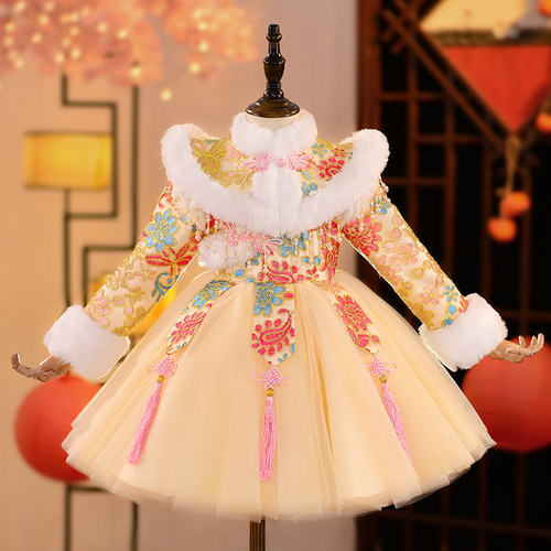 女宝宝礼服汉服女童冬季