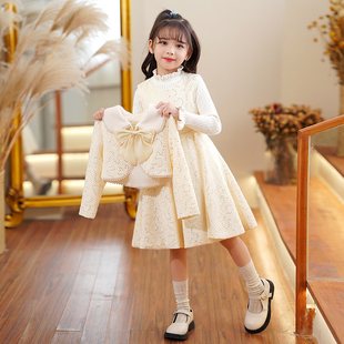 儿童装 秋季 洋气2025新款 秋装 春秋款 女童小香风公主裙连衣裙子套装