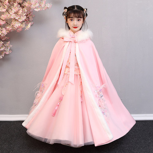 女童加绒汉服冬季拜年服唐装古装