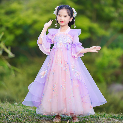 夏季女童中国风古风古装超仙汉服