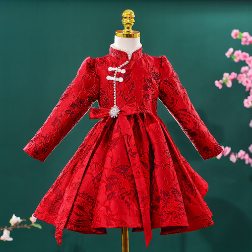 汉服女童旗袍春秋款公主女童春季