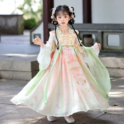 2026新款女童汉服春秋季儿童装秋装古风儿童装国风古装中秋节服装