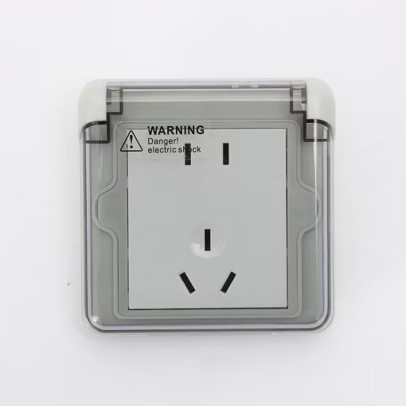 86型防水插座带盖岛式底盒线槽