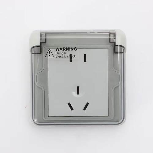 86型防水插座带盖岛式底盒线槽