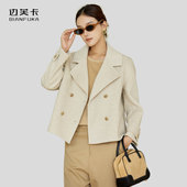 外套女650166 休闲小个子短款 潘星星专属 边芙卡羊毛大衣韩版