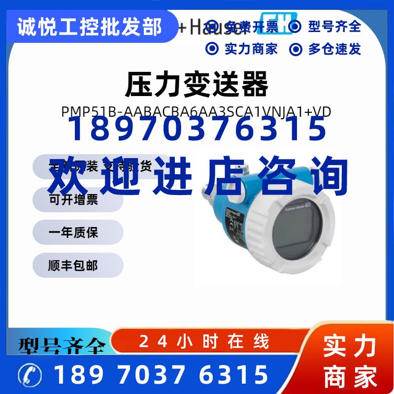 议价德国E+H压力变送器 PMP51B-E8J8/0 全新原装进口 序列号可查