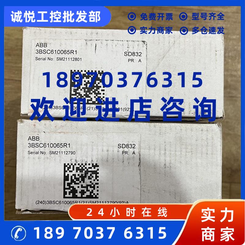 议价全新原装ABB电源模块3BSC610068R1 SS832 SD832 SD833 现货出