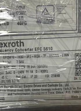 议价EFC5610-7K50-3P2-MDA-7P-NNNNN-L1NN  力士乐变频器