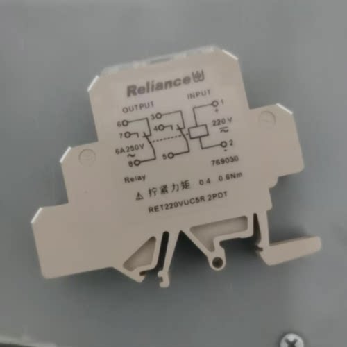 议价Reliance769030 RET220VUC5R2PDT导轨超薄继电器220V
