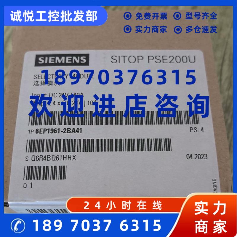 议价6EP1 961 6EP1961-2BA41原装SITOP开关稳压电源 10A 24V DC