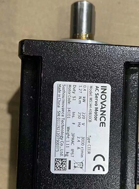 议价汇川INOVANCE伺服马达 MS1H4-40B30CB-C331R 全新现货
