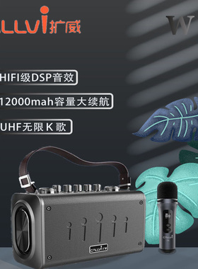CallVi扩威W8广场舞音响户外蓝牙音箱K歌乐器小型手提便携式家用