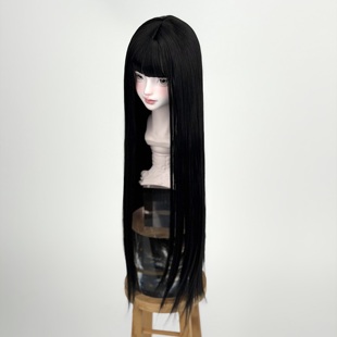 桃气岛屿BJD假发仿马海毛丝超柔软服帖基础款齐刘海长发成品毛