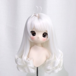 桃气岛屿BJD假发3分熊妹二次元甜心卷/微胶小羽毛造型发