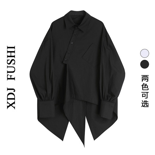 不规则衬衣设计感小众宽松