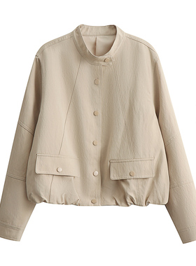 春秋季超韩系休闲宽松短款收腰棒球服小个子外套女夹克衫上衣潮