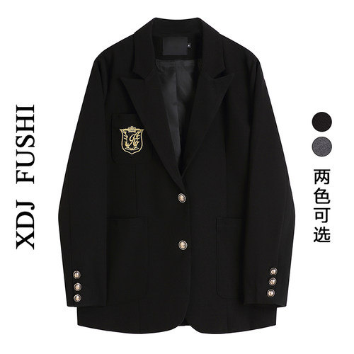 休闲宽松显瘦小西服女