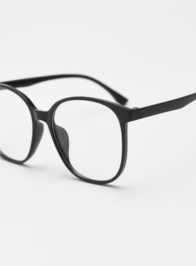 10克TR90超轻黑色椭圆框素颜大脸近视眼镜女可配度数显瘦大镜框