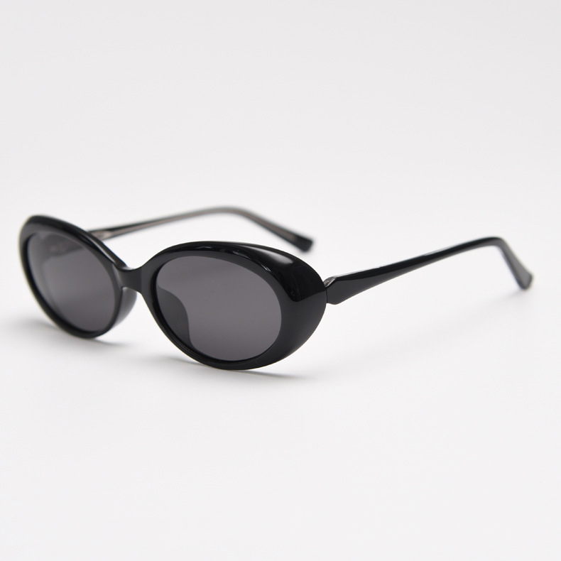 韩系猫眼椭圆TR90板材脚偏光太阳眼镜潮女网红软妹街拍墨镜百搭