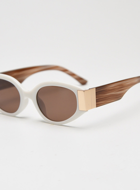 复古高定风极简偏光太阳镜粗镜腿扁镜框冷酷男女潮出街墨镜