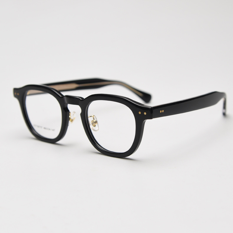 日系复古粗腿板材脚TR90近视眼镜框潮流男女文艺平光镜架可配度数