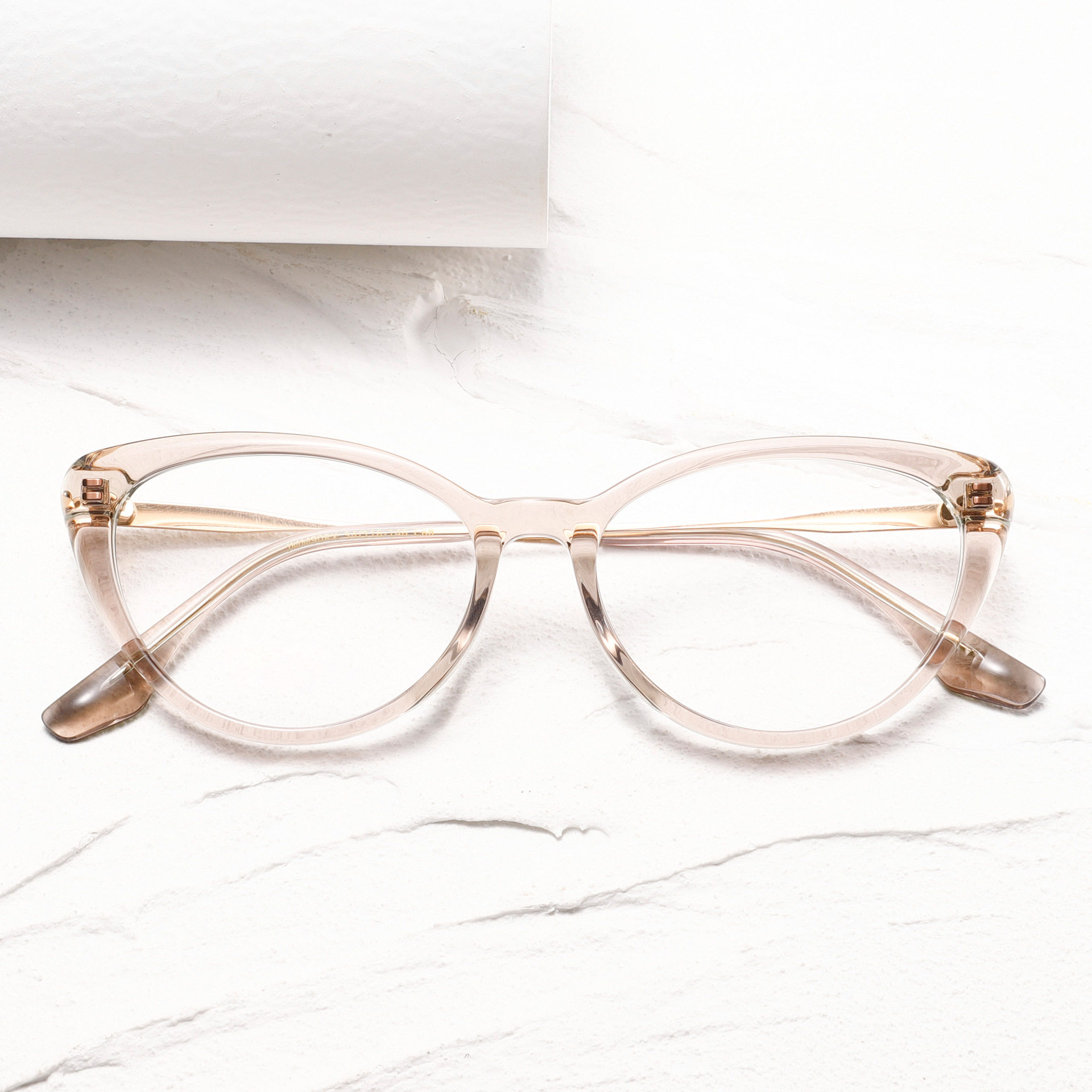 箭头手造板材纯钛镜腿眼镜猫眼大框个性眼镜框男女轻配近视百搭