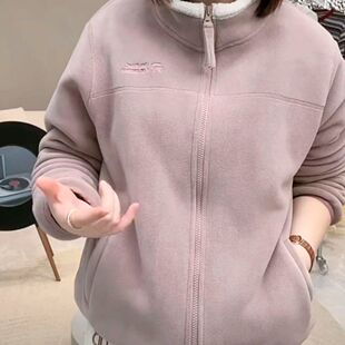 显白减龄气质保暖外套2025年秋冬新品加绒加厚立领防风小棉袄女士