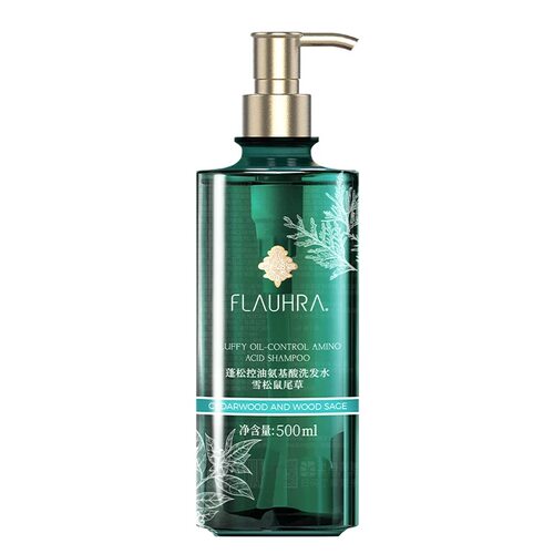 包邮 正品500ml FLAUHRA蓬松控油氨基酸洗发水（雪松鼠尾草）