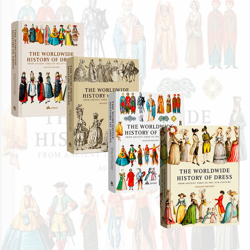 现货包邮 大开本布面精装 封面随机发一 The Worldwide History of Dress 世界服饰史 古典宫廷服装历史 男女古典时尚设计搭配手册