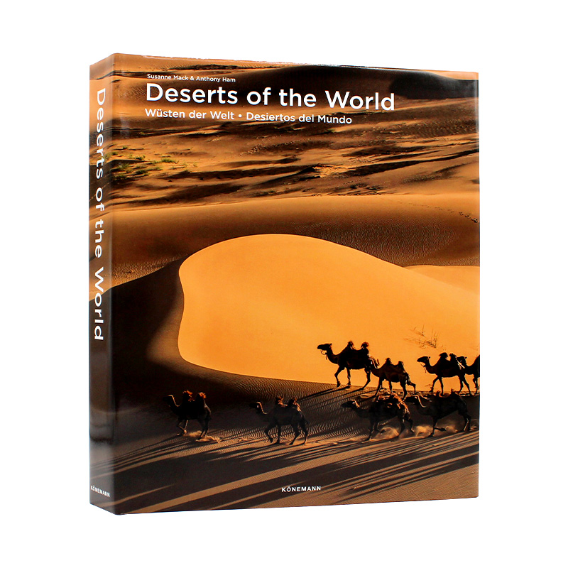 现货包邮 Deserts of the world 沙漠世界 精致的山脊线被风完美地雕刻出来 黑色岩石或砂岩组成的偏远山脉 进口原版 多语种 精装