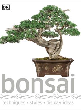 现货包邮 Bonsai 盆景 DK百科全书 盆景树种植插图步骤教程项目 完整过程介绍 英文原版 精装本