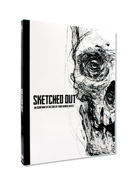 现货包邮 Sketched Out 100名艺术家素描草图作品画册 当代艺术家与纹身艺术家作品草图展示 英文原版 大开本