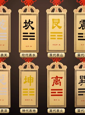 铜牌离卦铜制兑挂牌巽卦牌
