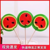 50克30支西瓜波板棒棒糖水果硬果食品儿童怀旧休闲小零食1.5一支