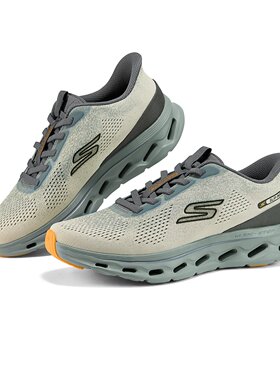 Skechers斯凯奇2025新款男士轻质舒适透气闪穿运动健步鞋鞋217017