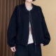 宽松百搭洋气大码 今年流行爆款 胖mm上衣服 新款 黑色短外套2026春季