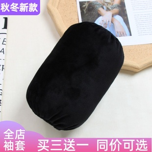 套袖 秋冬季 护袖 短款 筒加厚绒布防污毛绒布女学生呢绒纯色简约 男士