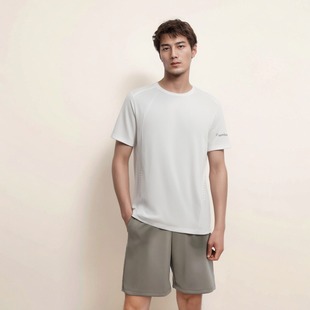 宽松户外运动t恤衫 冰丝短袖 健身跑步大码 透气吸汗夏季 速干衣男士