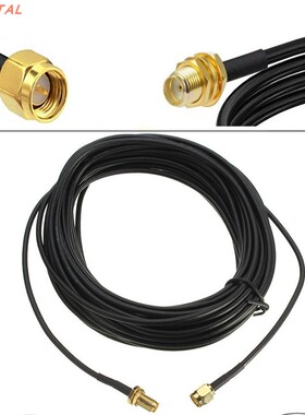 SMA公母内螺内针/孔转外螺内孔/针wifi无线网卡天线延长线RG174