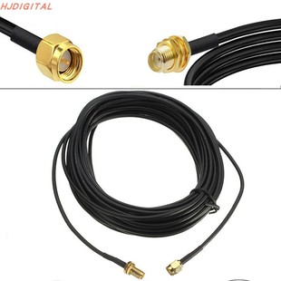 SMA公母内螺内针 针wifi无线网卡天线延长线RG174 孔转外螺内孔