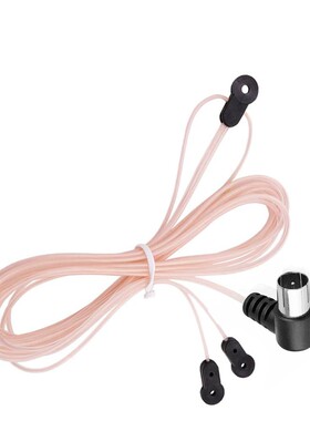 改善FM＆多路立体声接收家用FM天线 2米透明双并线NTSC天线公头