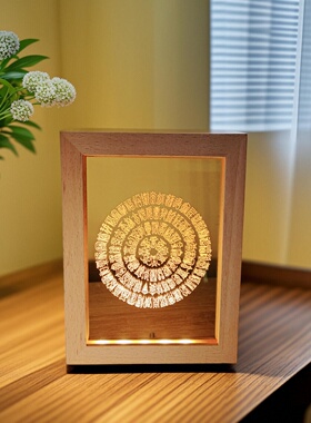 中国福百福图天官赐福摆件灯USB LED夜灯展灯精雕耐用百寿图福寿