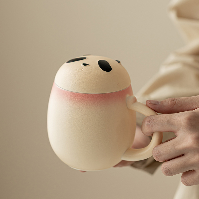 通用熊猫办公杯创意卡通马克杯