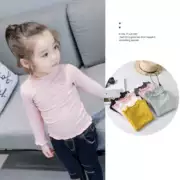Áo trẻ em 2019 mới cho bé Áo thun dài tay bé gái sọc đáy áo sơ mi mùa xuân và mùa thu cho bé phiên bản Hàn Quốc - Áo thun