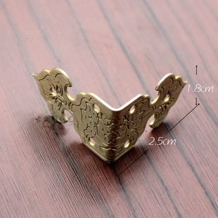 特价明清仿古铜配件柜门角片 铜包角 古建装饰铜活工艺铜角G-301