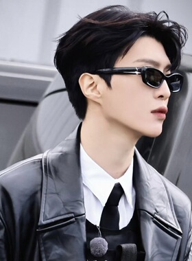 周杰伦澳网同款GM墨镜男LIX 黑色方形复古高级感宽腿流星太阳镜女