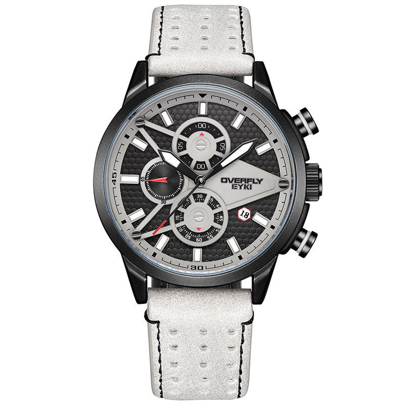 Часы EYKI мужские кварцевые спортивные, многофункциональные, с большим циферблатом, водонепроницаемые, с тритиевой подсветкой