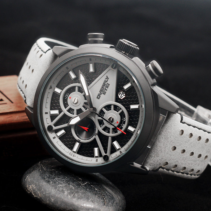 Часы EYKI мужские кварцевые спортивные, многофункциональные, с большим циферблатом, водонепроницаемые, с тритиевой подсветкой